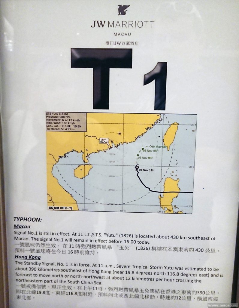 Предупреждение о тайфуне в Макао